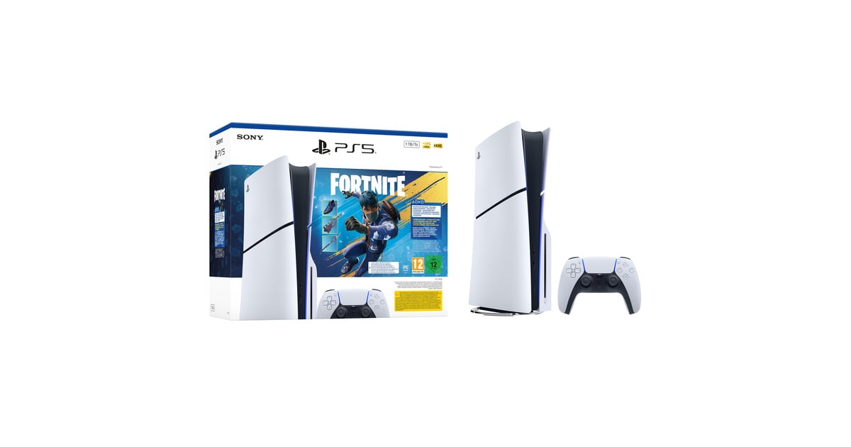 SonyPlayStation 5 (Slim) - 1 TB - Fortnite Flowering Chaos Bundel spelconsole  (Wit/zwart)