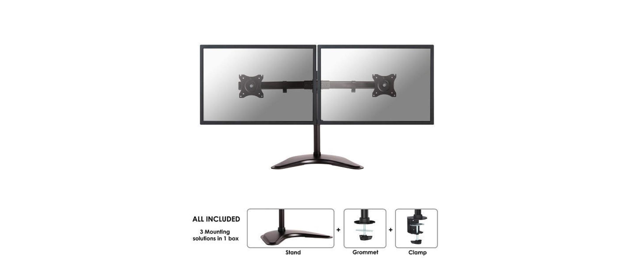 Monitor-Standfuss NM-D335DBLACK Schwarz<br>Tischhalterung