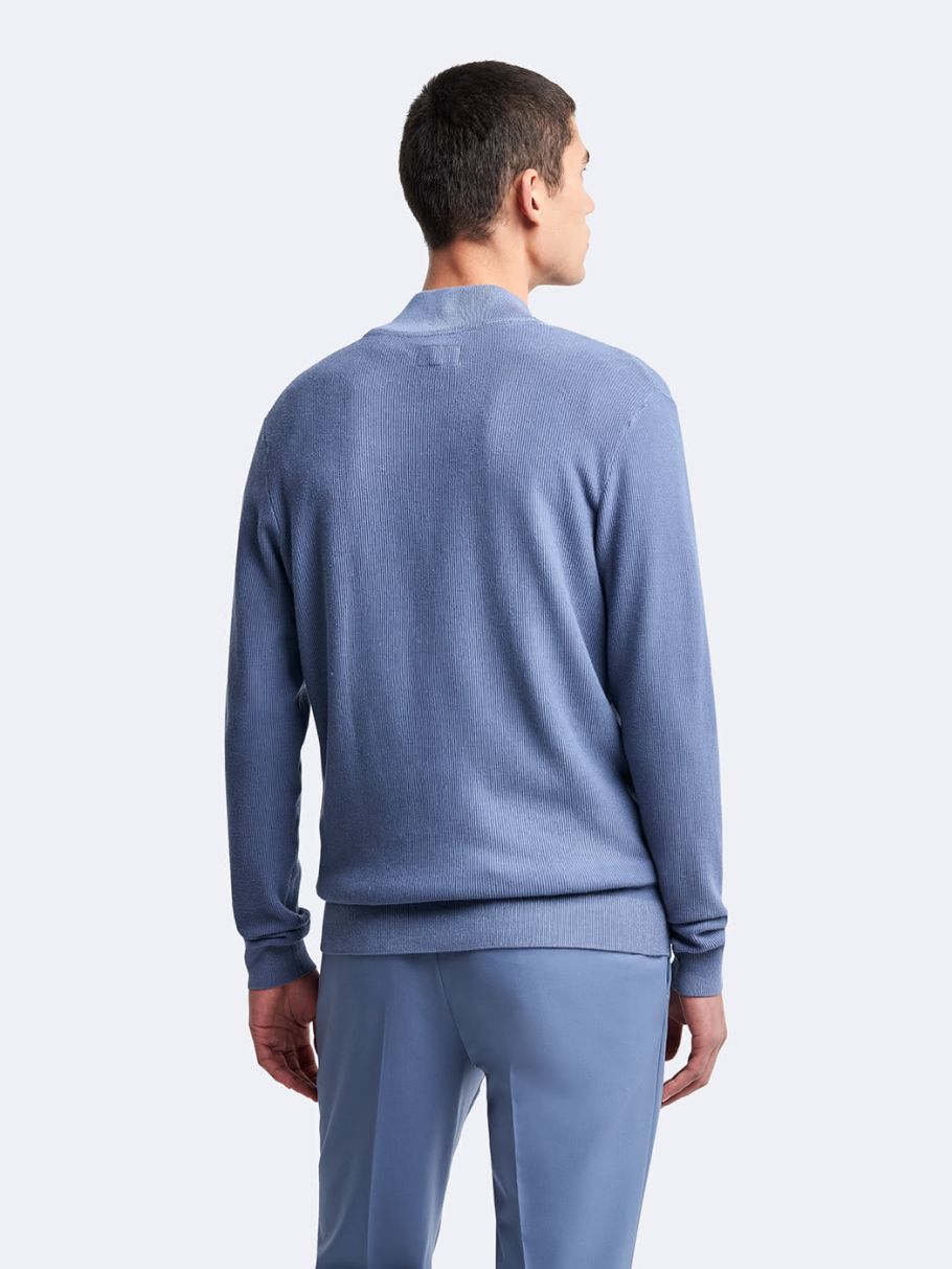 Pull col cheminée zippé en viscose bio