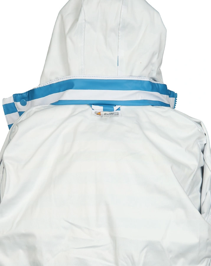 Regenjacke STRIPES ALLOVER mit abnehmbarer Kapuze in blau/weiß