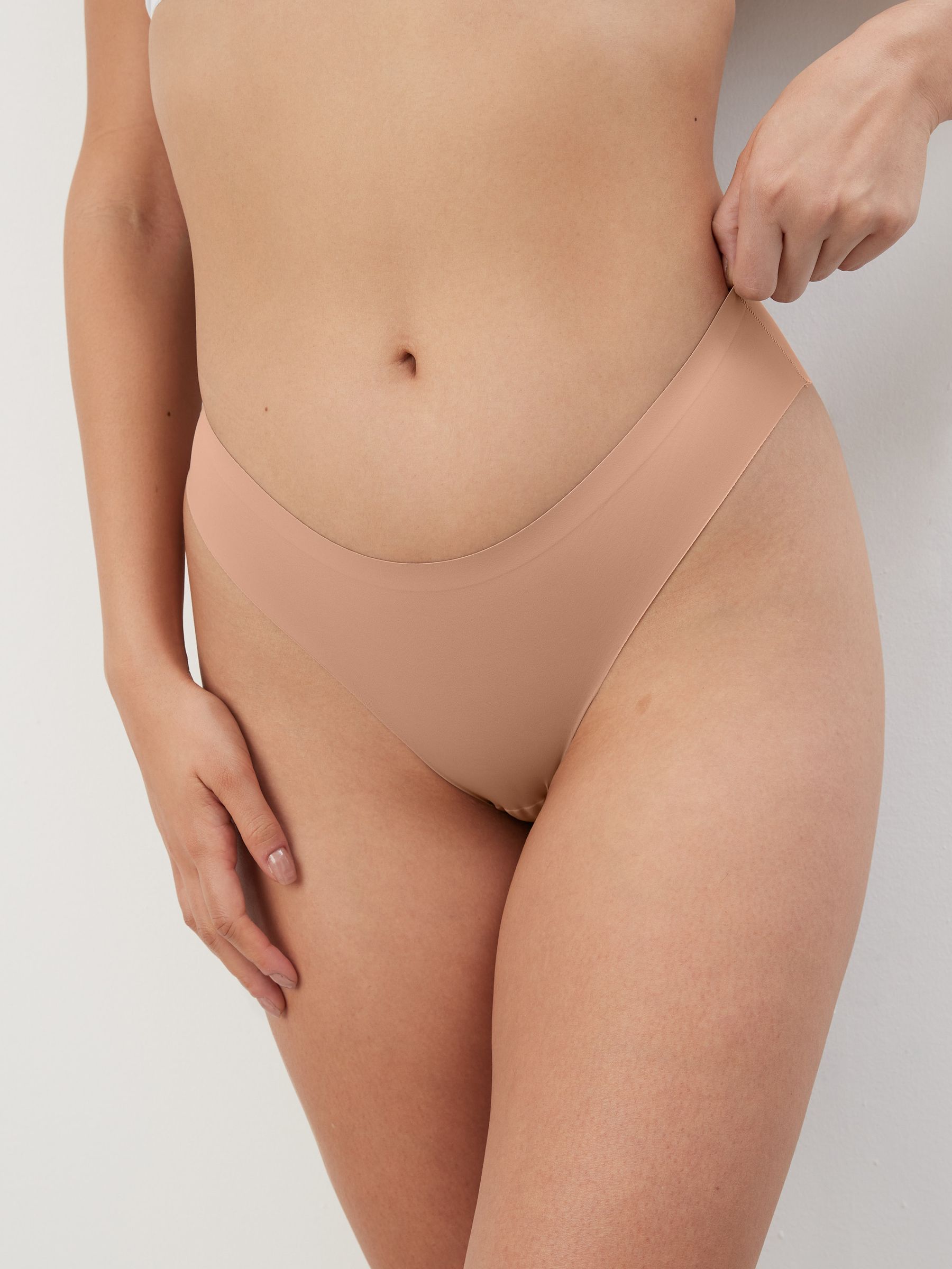 Zwart/wit/praline huidskleur - Geen zichtbare onderbroeklijn comfortabele slips verpakking van 3