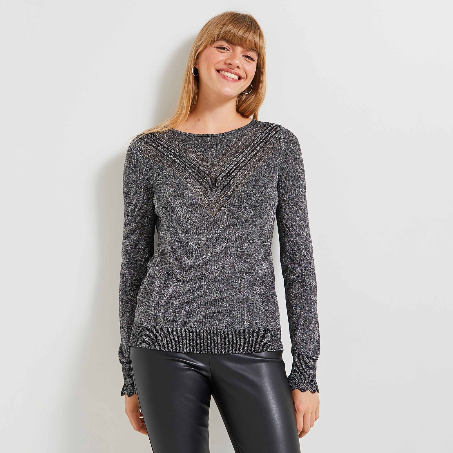 Pull scintillant femme