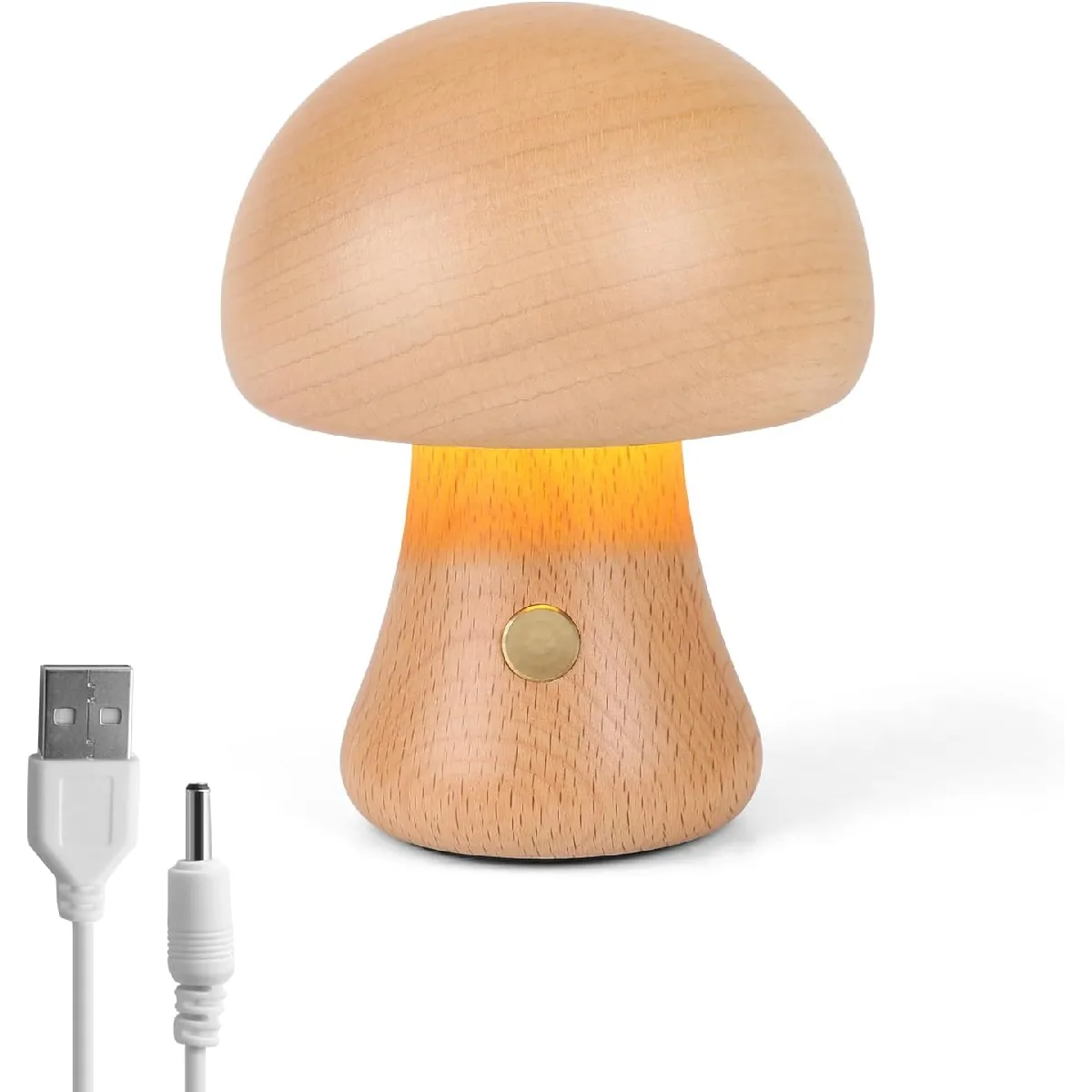 Lampe de Table Bois Rechargeable