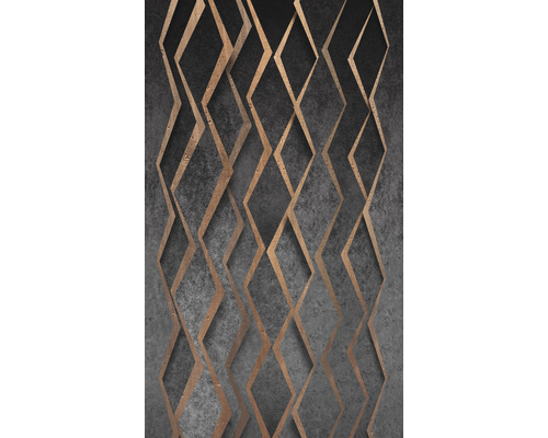 Vliesbehang 47239 Smart Art Easy antraciet koper 3-delige set 159 x 270 cm
