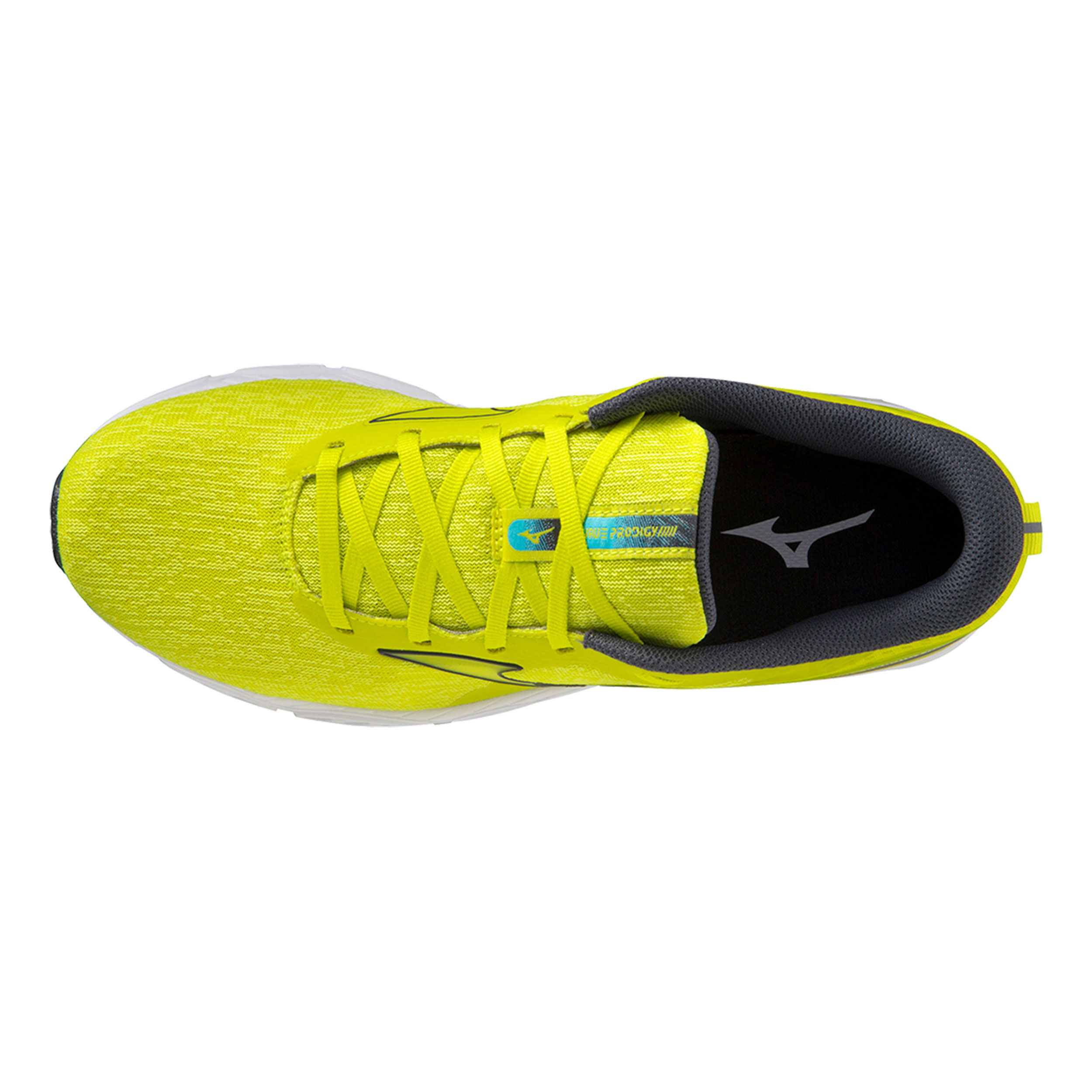 Mizuno Wave Prodigy 5 Chaussure De Running Sans Stabilisateurs Hommes - Jaune , Bleu Foncé