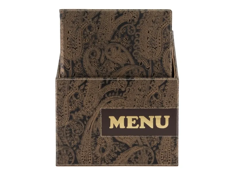 Securit® 10 stk A4 PAISLEY DESIGN menuomslag i boks
