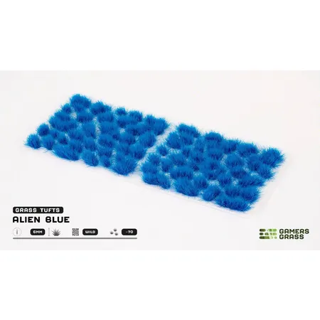 Gamer Grass Modellbau Basis Gestaltung Alien Blau Büschel 6 mm, 70er Packung