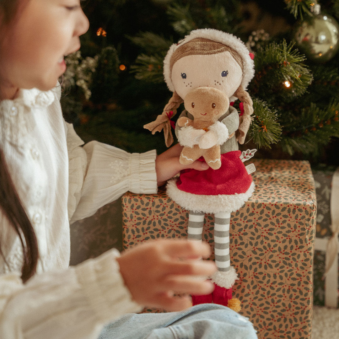 little dutch lappenpop rosa - kerst - 35 cm