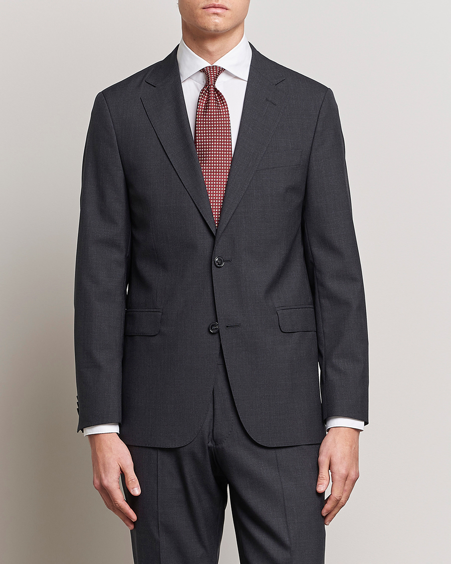 Oscar Jacobson Falk Wool Blazer Grey
