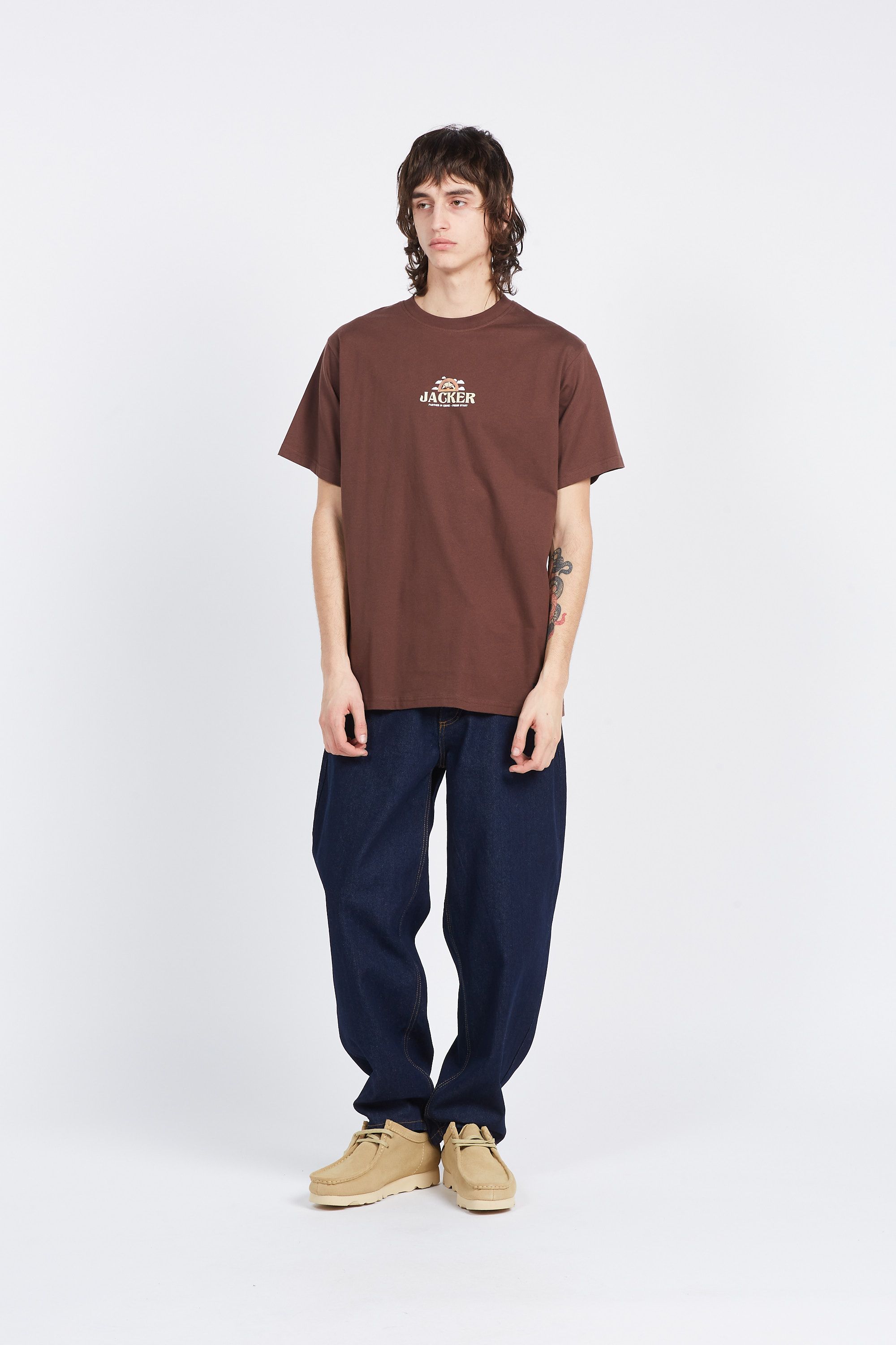 JACKER T-shirt  Fresh Start Marron