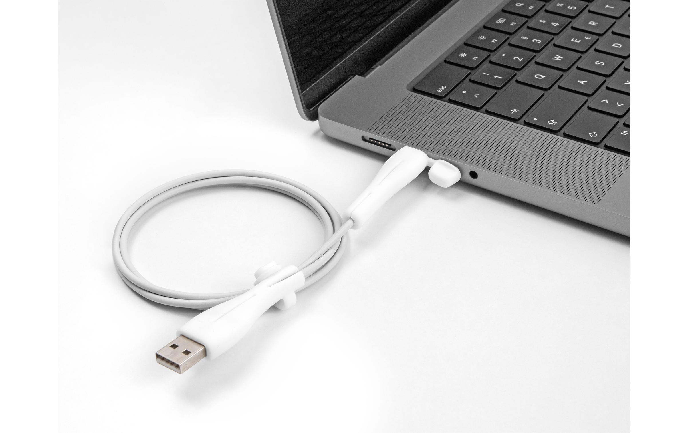 Staubschutz für USB-A Stecker und USB-C SteckerDelock Staubschutz für USB Typ-A Stecker und USB Type-C Stecker Set 2 Stück weiss