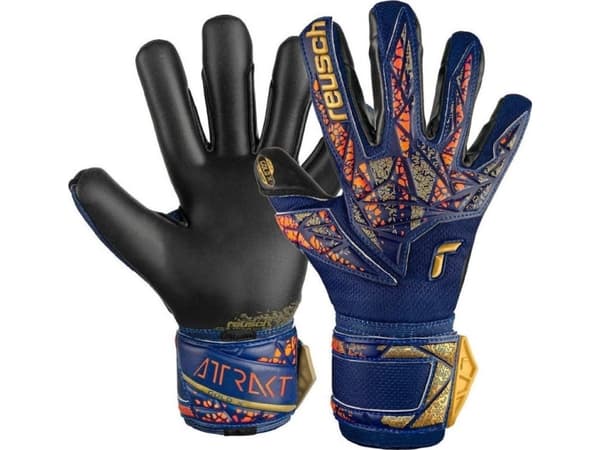 Keeperhansker Reusch Attrakt Gold X mørkeblå 5470945 4411 (10,5)