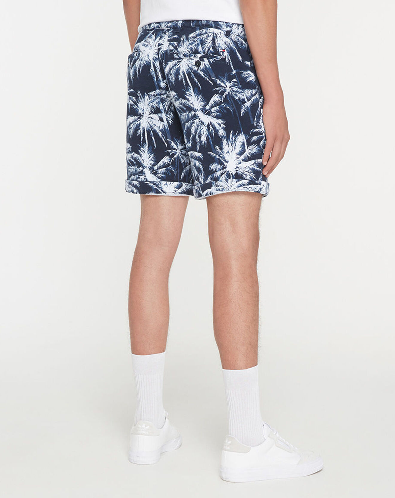 Tommy Hilfiger Bermuda 100% Coton Bio Brooklyn Palm bleu marine