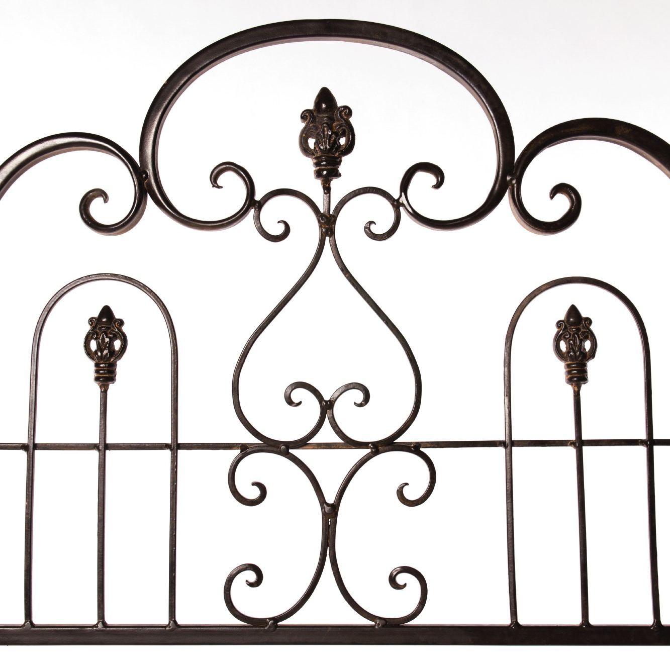 Gartenbank 'Pascal' aus Metall, antik-braun, L 109 cm, B 154 cm, H 82 cm günstig bestellen