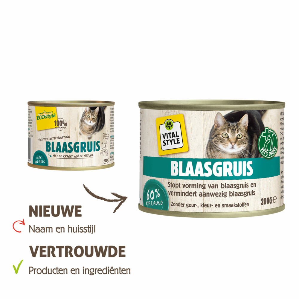 VITALstyle Kattenvoer Blik Blaasgruis200 gr