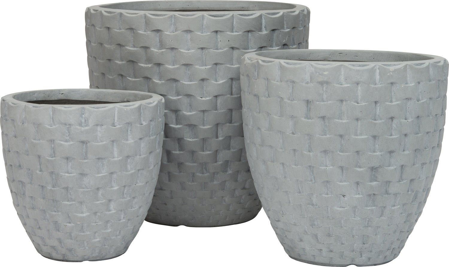 Intratuin bloempot Wicker grijs D 35 H 34 cm