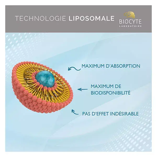 Biocyte Liposomal Zinco Defesas Naturais Beleza da Pele 60 Cápsulas