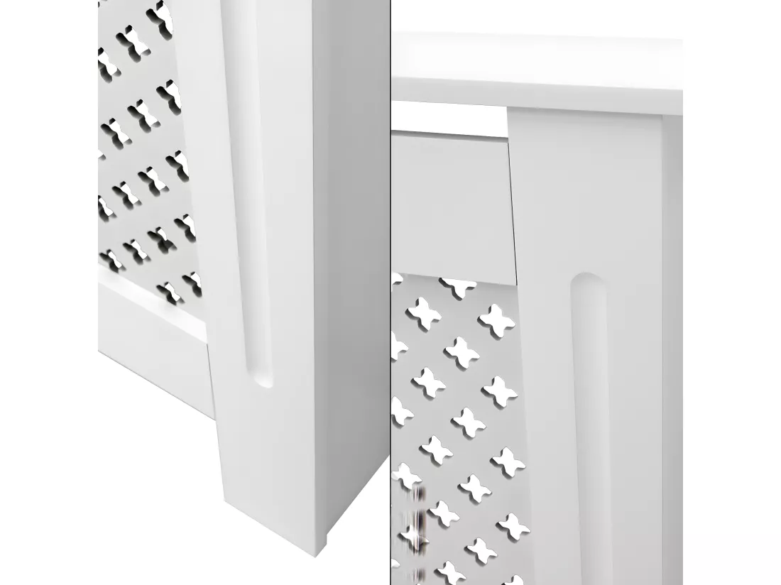 Cache-radiateur couvercle chauffage MDF motif nid d'abeille ECD Germany