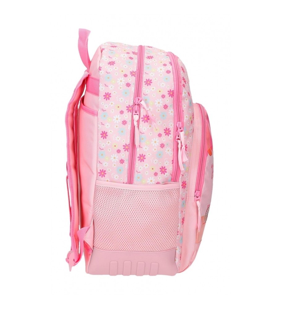 Roll Road Mochila Escolar Roll Road Coffee shop Dos Compartimentos adaptable a carro rosa