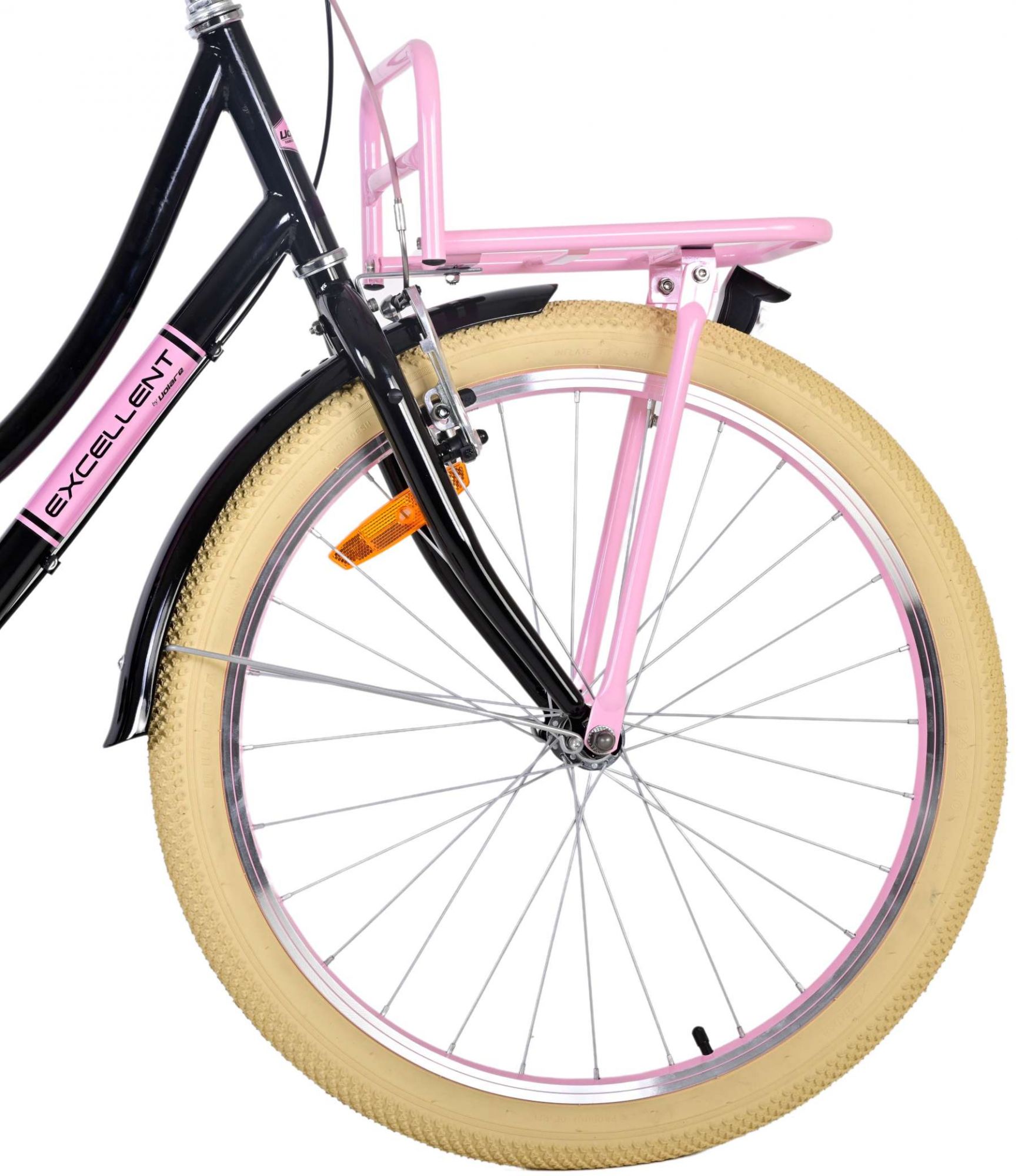TPFSports Excellent Kinderfahrrad - Mädchen - 24 Zoll - 3 Gänge - Rücktritt + Handbremse - Schwarz