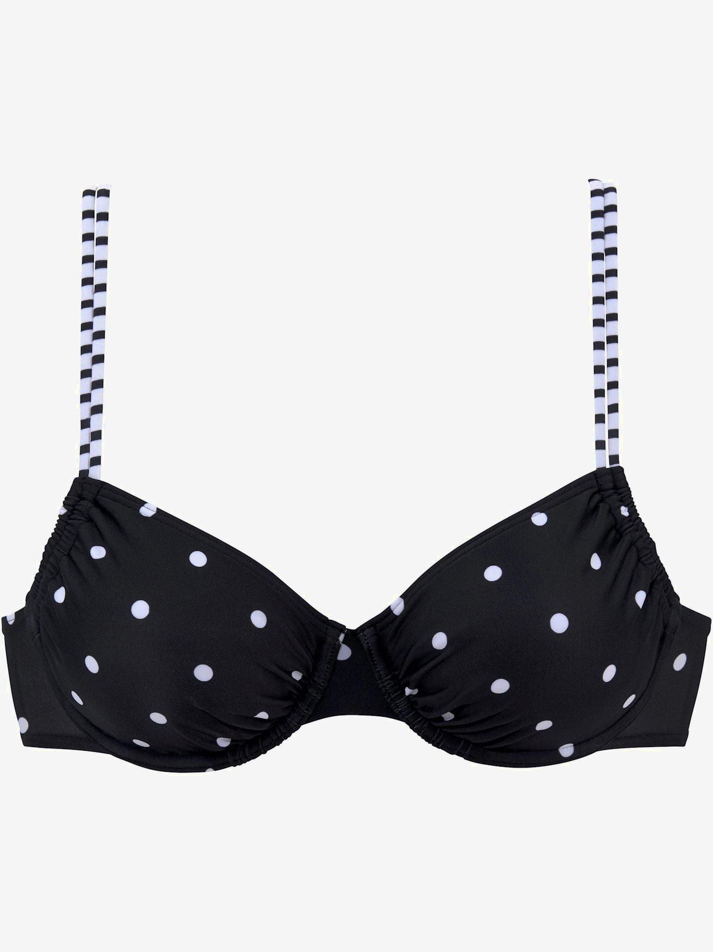 Haut de maillot de bain à armatures motif à pois tendance