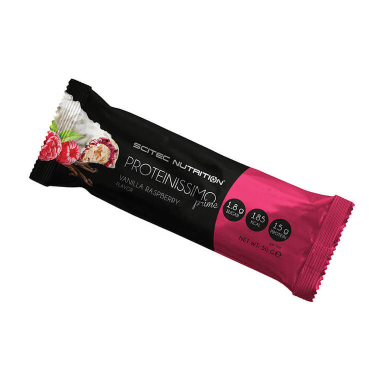 Proteinissimo prime Vanille-Himbeere Riegel, 50 g