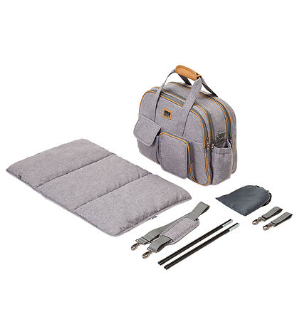 Bizzi Growin Wickeltasche/Reisebett - POD - Windsor Grey