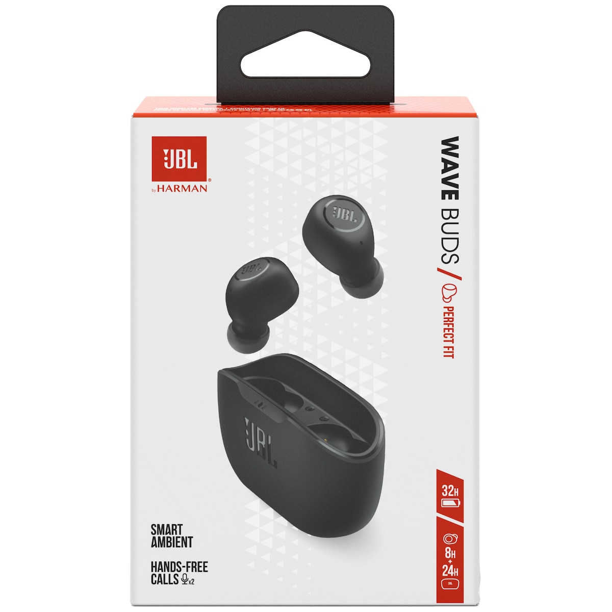 JBL Wave Bud helt trådløse in-ear hodetelefoner (sort)