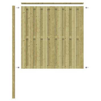 Schutting volgpakket Royal grenen ca. 1,9 m lang