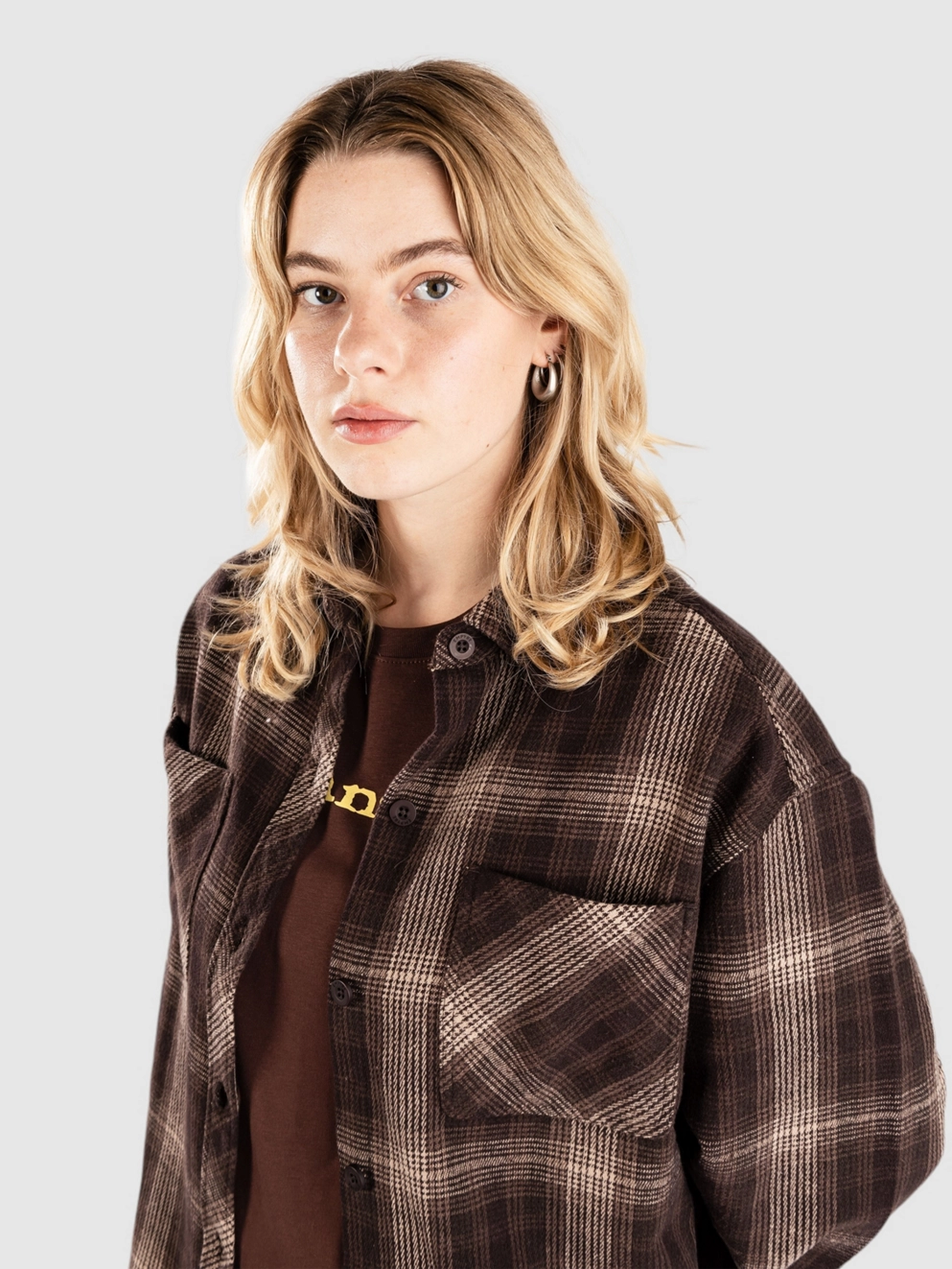 Empyre Arkin Flannel Shirt tan brown