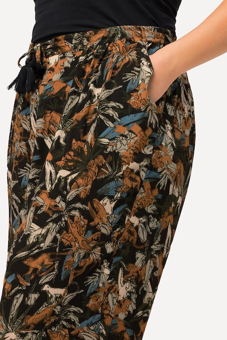 Schlupfhose Rose, Affen, weites Bein, Elastikbund
