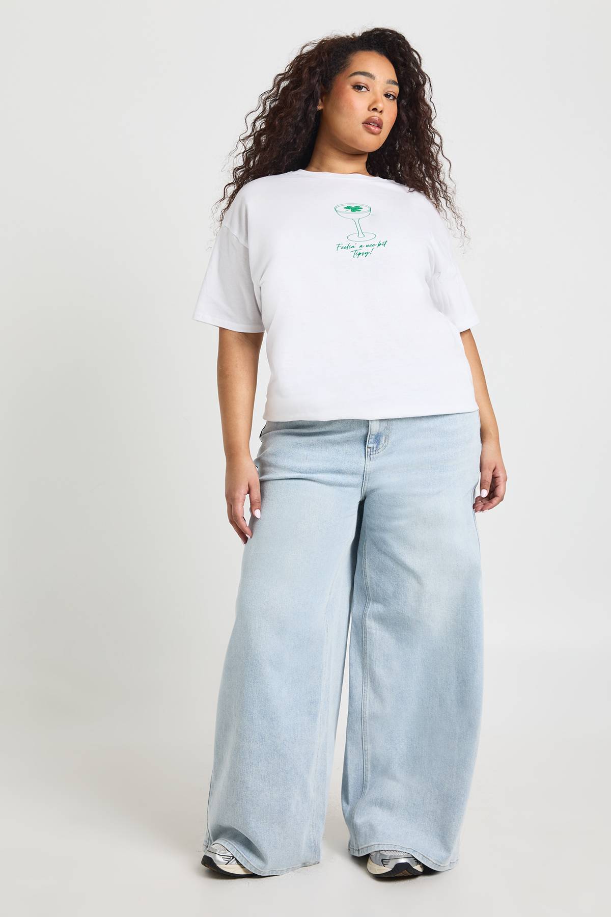 boohoo T-shirt Cocktail Trèfle Saint-Patrick Grande Taille