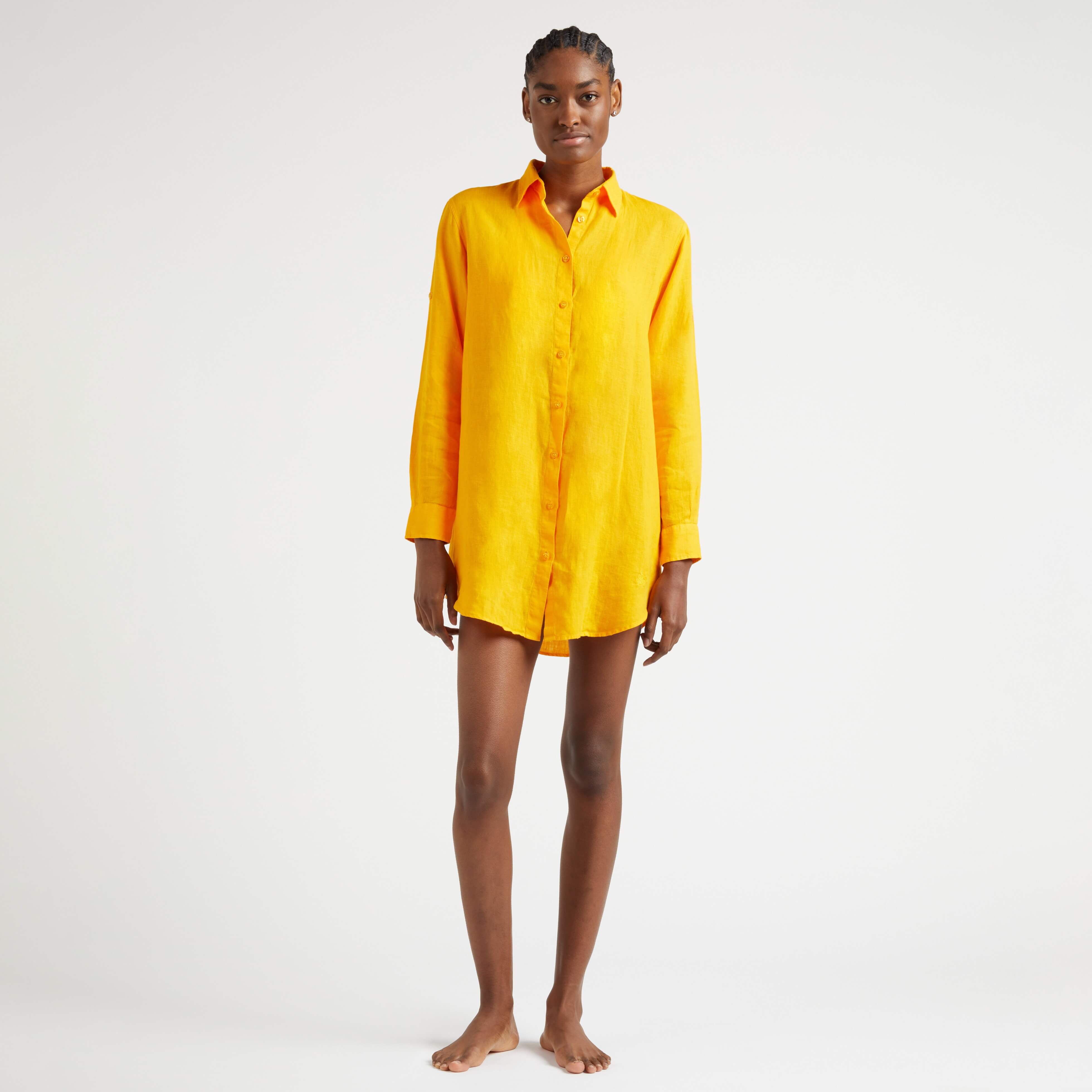 Robe chemise femme unie | Site Vilebrequin | FRGH9U10