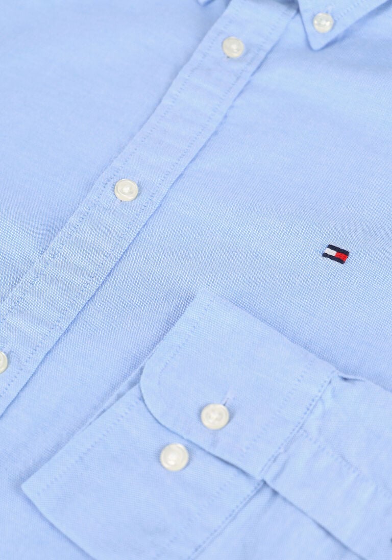 TOMMY HILFIGER blauwe tommy hilfiger casual overhemd core stretch slim oxford shirt