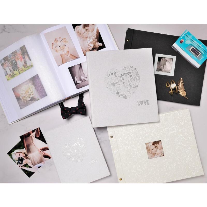 Album photos à vis rechargeable 40 pages noires Ceremony - 37x29 cm - Noir