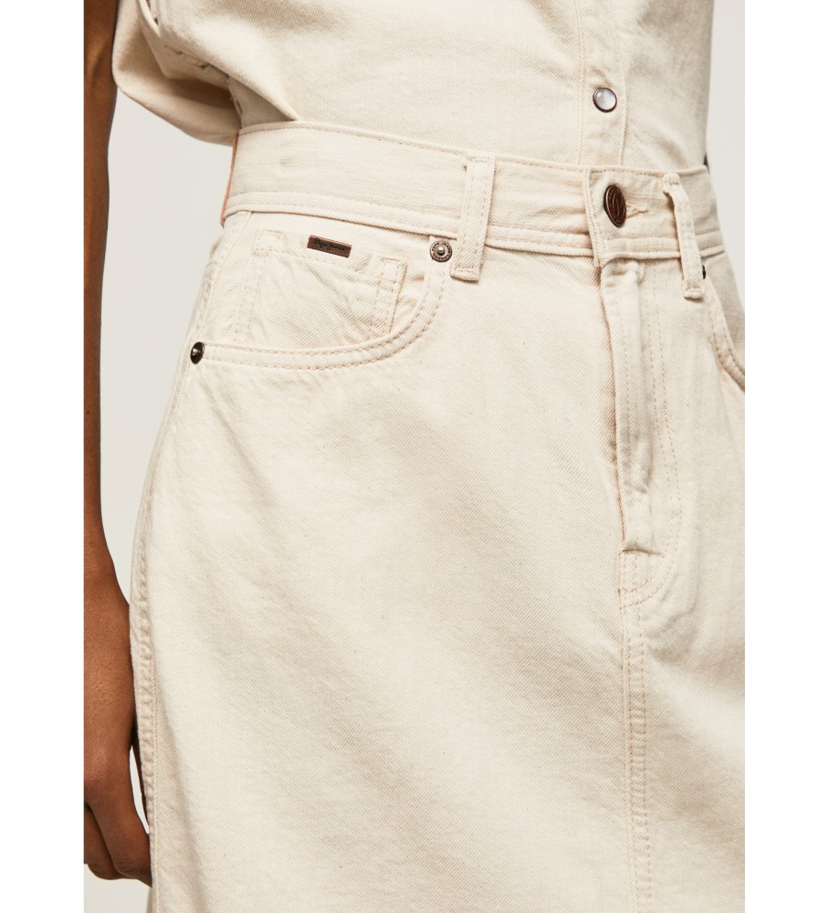Saia de renda Lilly da Pepe Jeans, bege