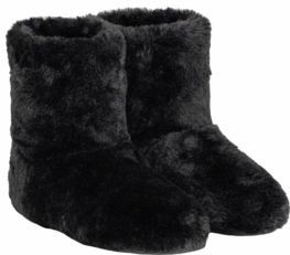Freedom Moses - Sativa - Pantoffel - Black - Gerecycled Faux Fur, 100% Vegan