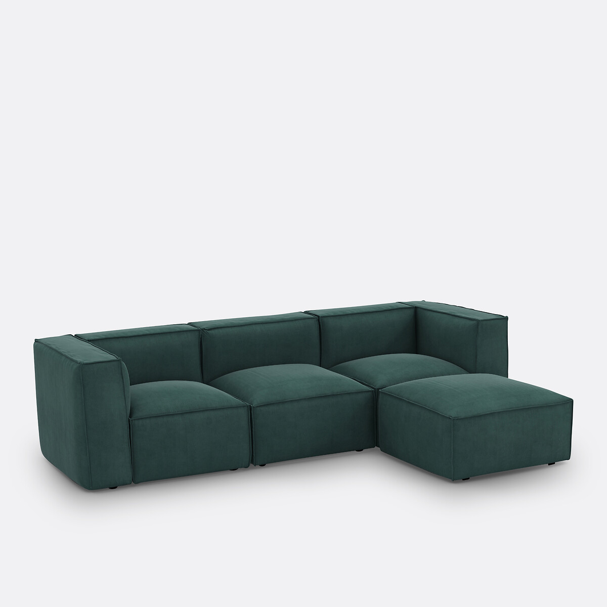LA REDOUTE INTERIEURS<br>Puff modular em veludo canelado, Seven