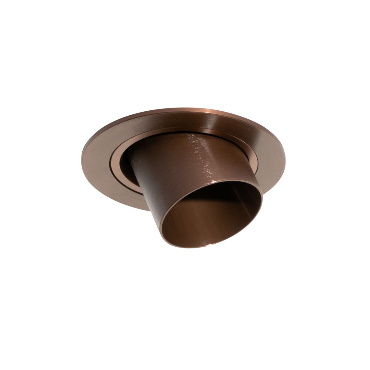Set van 6 inbouwspots donkerbrons GU10 35mm rond kantelbaar - Installa