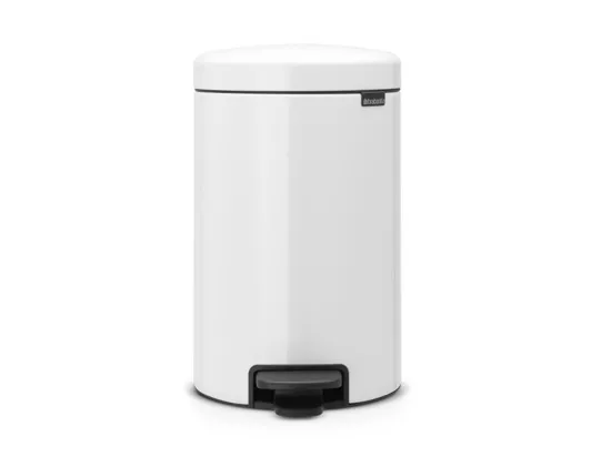 Poubelle à pédale newicon 12 l blanc
