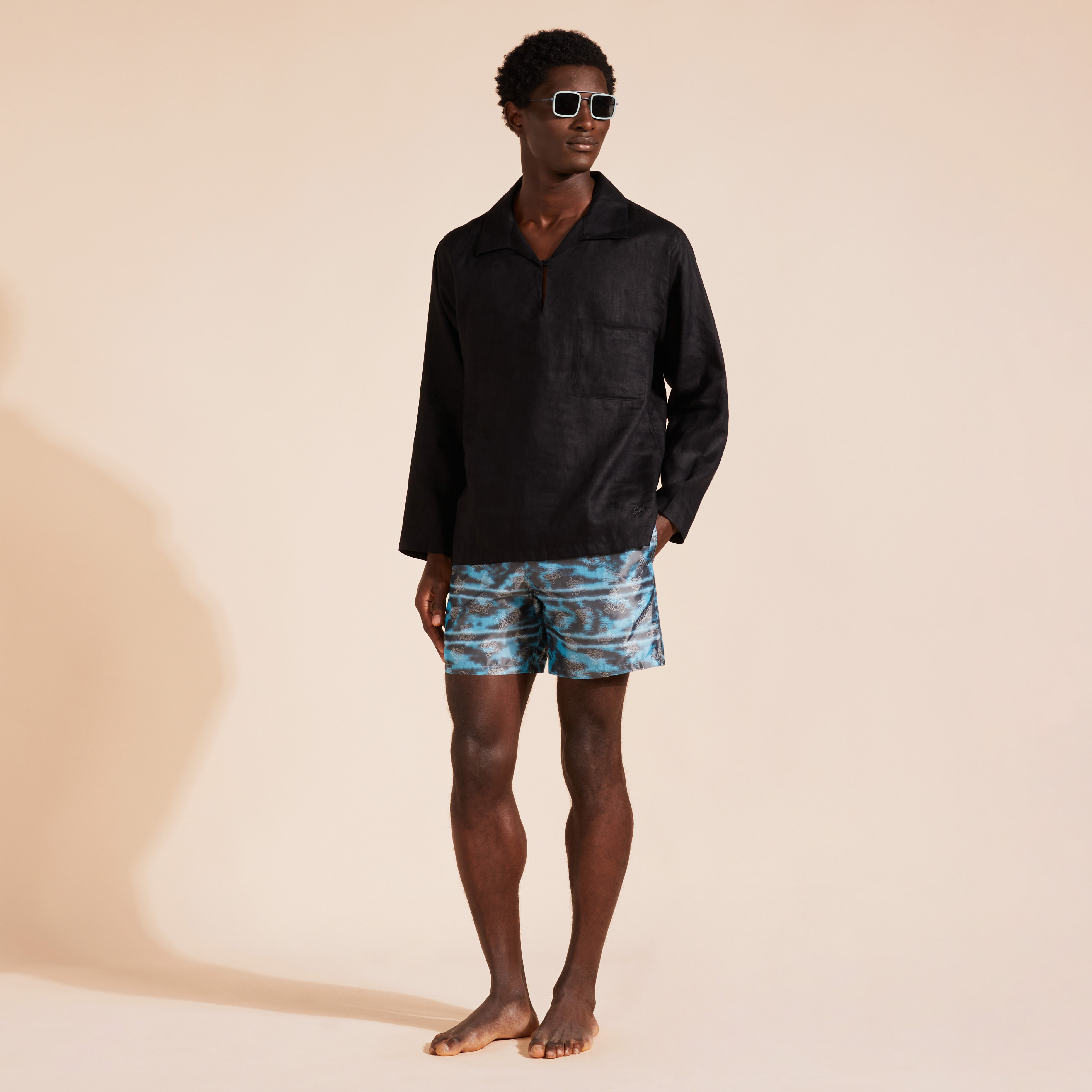 Maillot de bain en soie homme Zebra Stripes -  Vilebrequin x Maison BUCOL