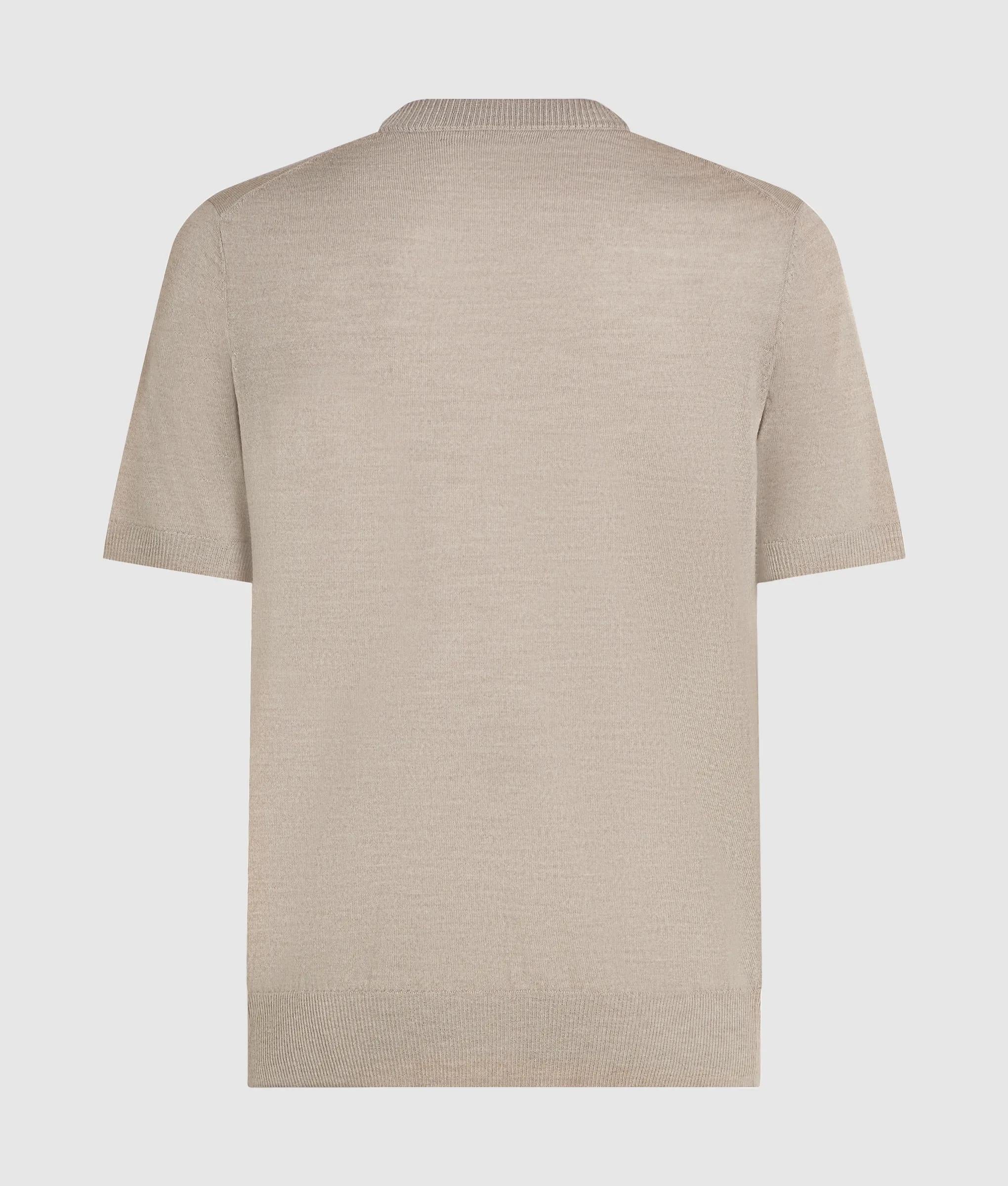 Monogram T-shirt van merinoswol
