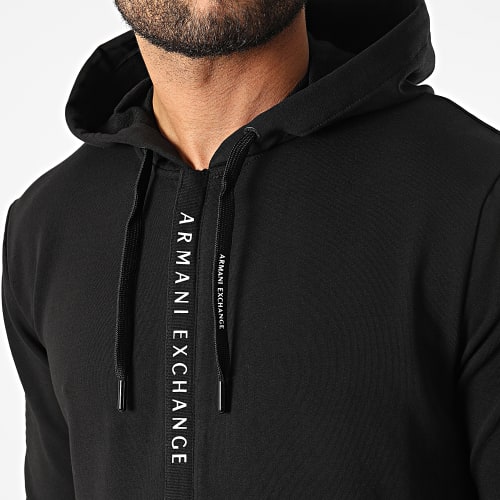 Veste Zippée Capuche 8NZM82-ZJH3Z Noir