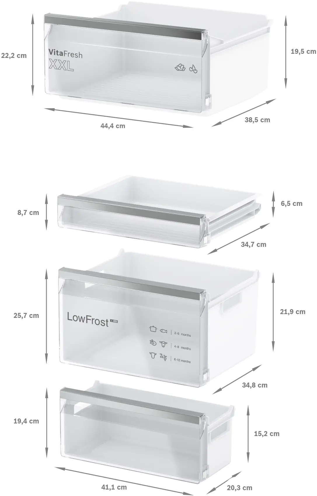 Serie 4 Inbouw koel-vriescombinatie 177.2 x 54.1 cm Vlakscharnier
