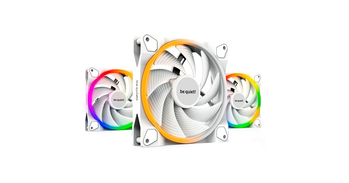 be quiet!Light Wings PWM RGB case fans  (Wit, 3 stuks, 140 x 140 x 25 mm, Incl. controller)