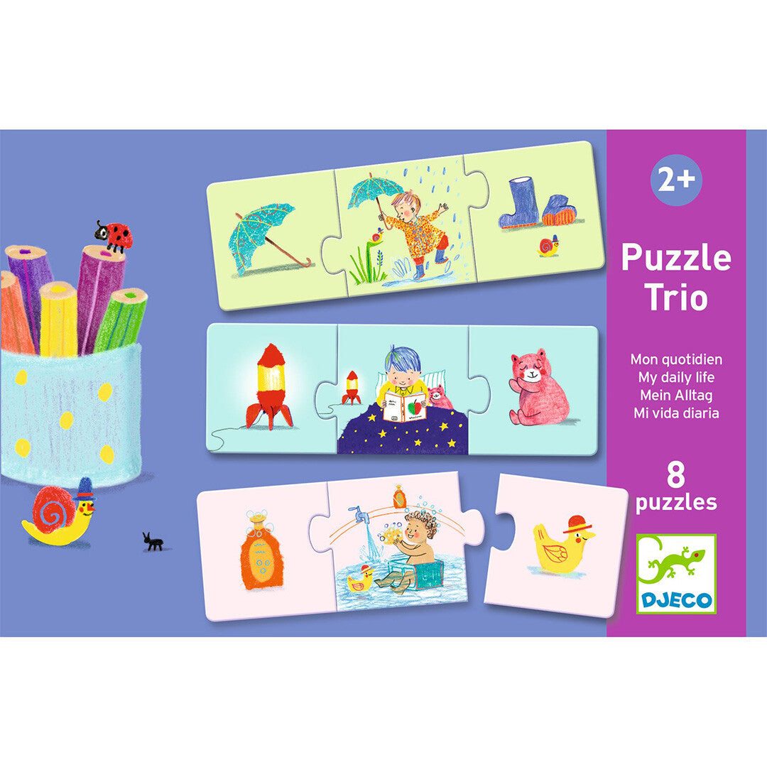 Djeco puzzel trio mijn dagelijks leven - 8x3st