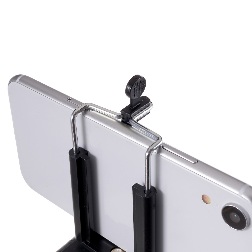 (102cm) Aluminium Tripod Dreibein Stativ Halterung für Handys / Smartphones (Breite 53-87mm) - Schwarz / Silber