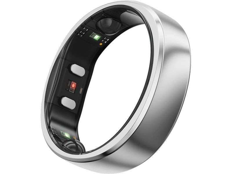 RingConn Smart Ring Gen 2 Air Grösse 8 Silber Ultradünner Smart Ring mit umfassender Gesundheitsüberwachung