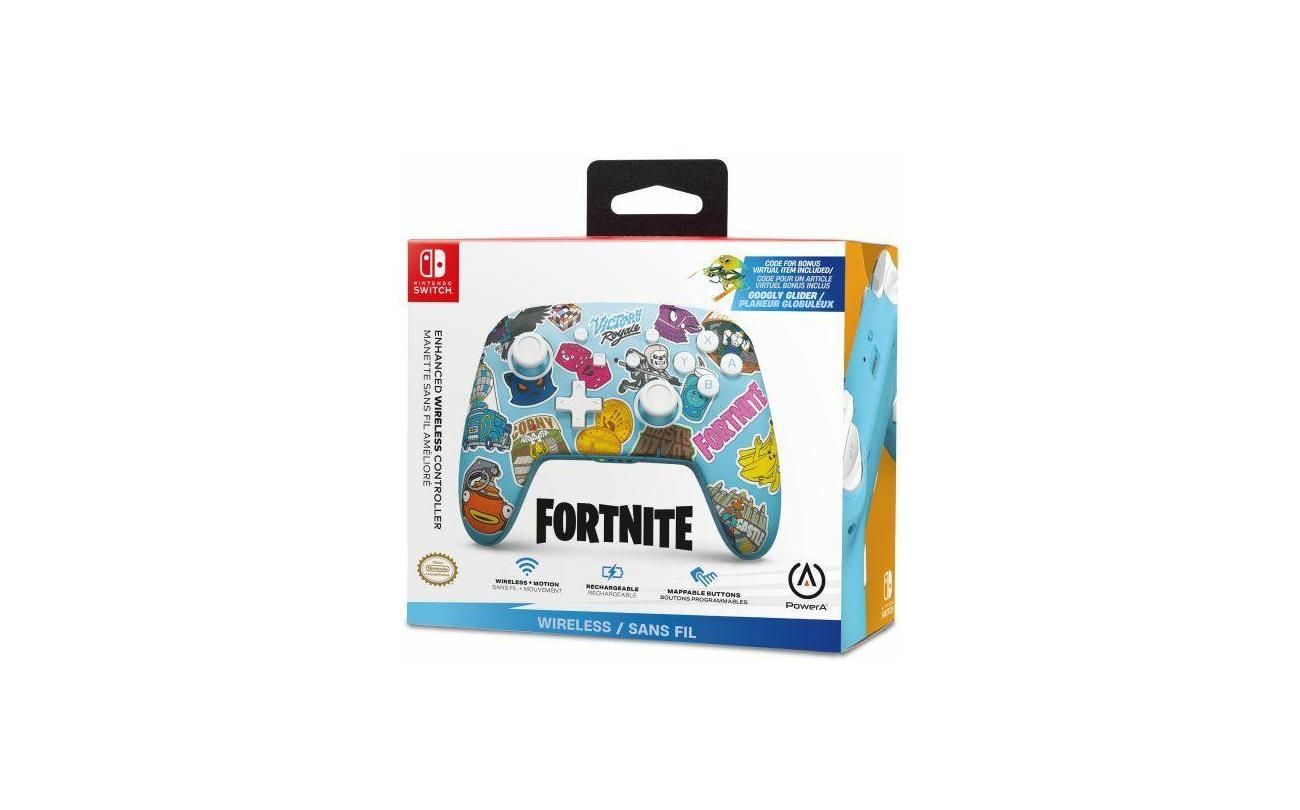 Switch PowerA Wireless Controller Fortnite Sticker Mania
