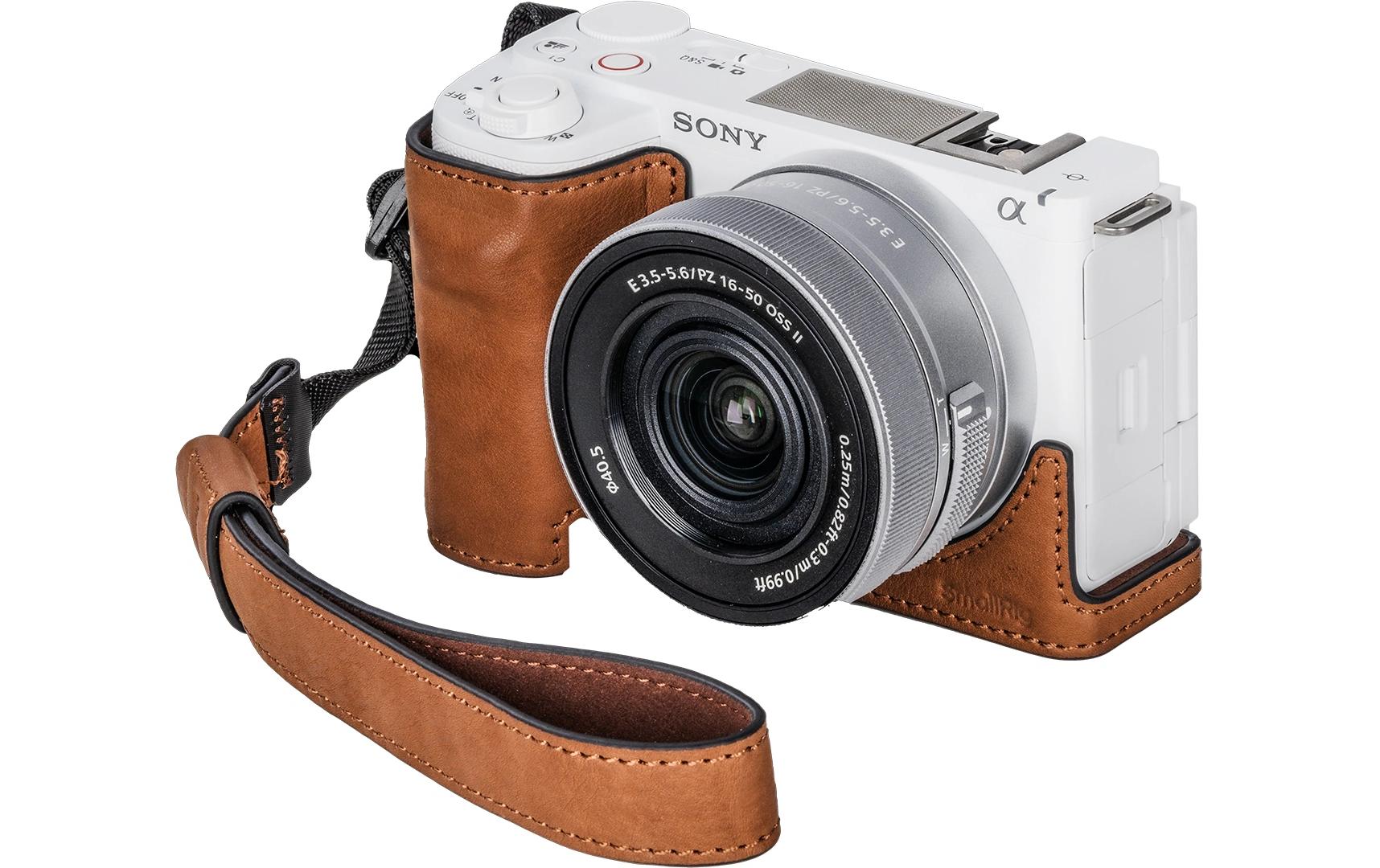 Ledertaschen-Set für Sony ZV-E10 II BraunEntwickelt, um die Kamera zu schützen